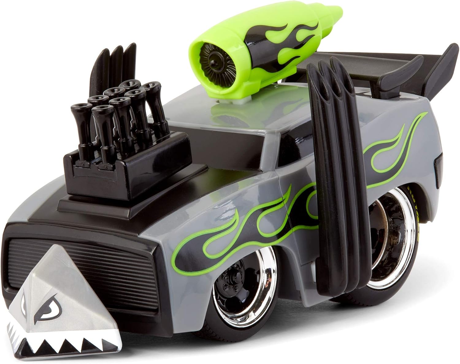 MGA Entertainment Wreck Royale Exploding Crashing 2 Pack Double Trouble Vs. King Cra$H Race Cars with 12 Mix 'N Match Explosive Parts, Multicolor, (Model: 565758)