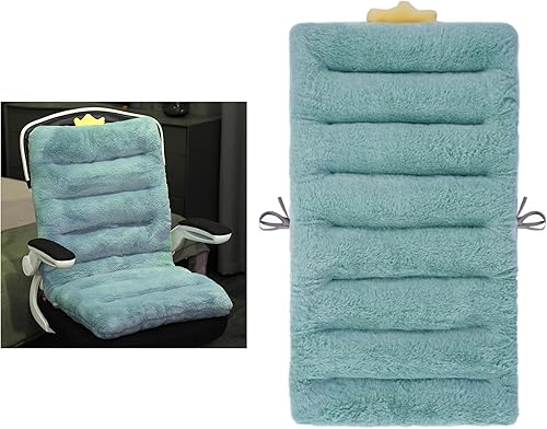 ELFJOY Cojín para Silla de Oficina 85cm Cojín para Silla de Oficina Cojín de Asiento con Soporte Lumbar Cojín de Reposo con Banda de Fijación