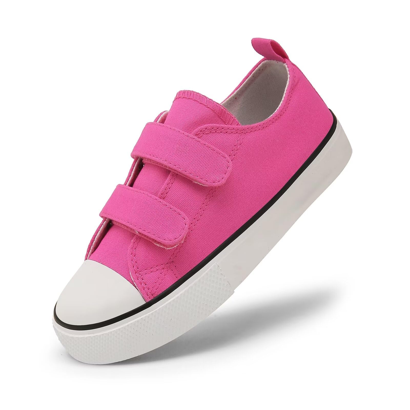 Toddler Little Kid Cushioned Canvas Shoes Slip On Sneakers Soft and Durable