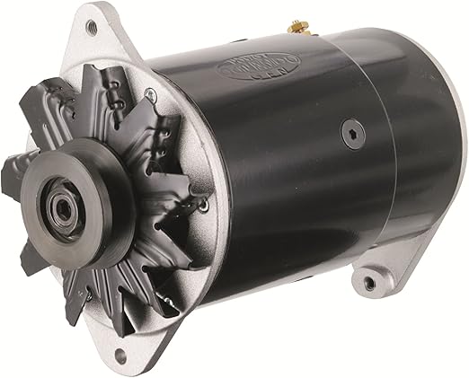 Powermaster Performance 82056 PowerGEN Alternator Long Case 60 Amp 50 Idle 6V Positive Ground Black PowerGEN Alternator