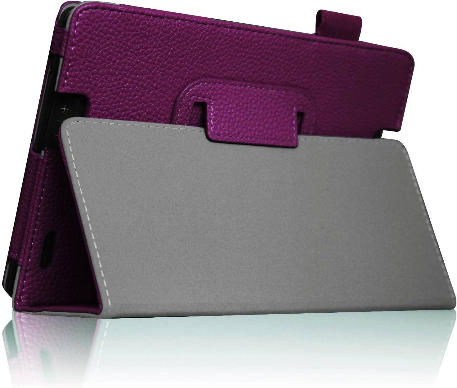 Fintie Folio Case for Kindle Fire HD 7" (2013 Old Model) - Slim Fit Folio Case with Auto Sleep/Wake Feature (Will only fit Amazon Kindle Fire HD 7, Previous Generation - 3rd), Purple