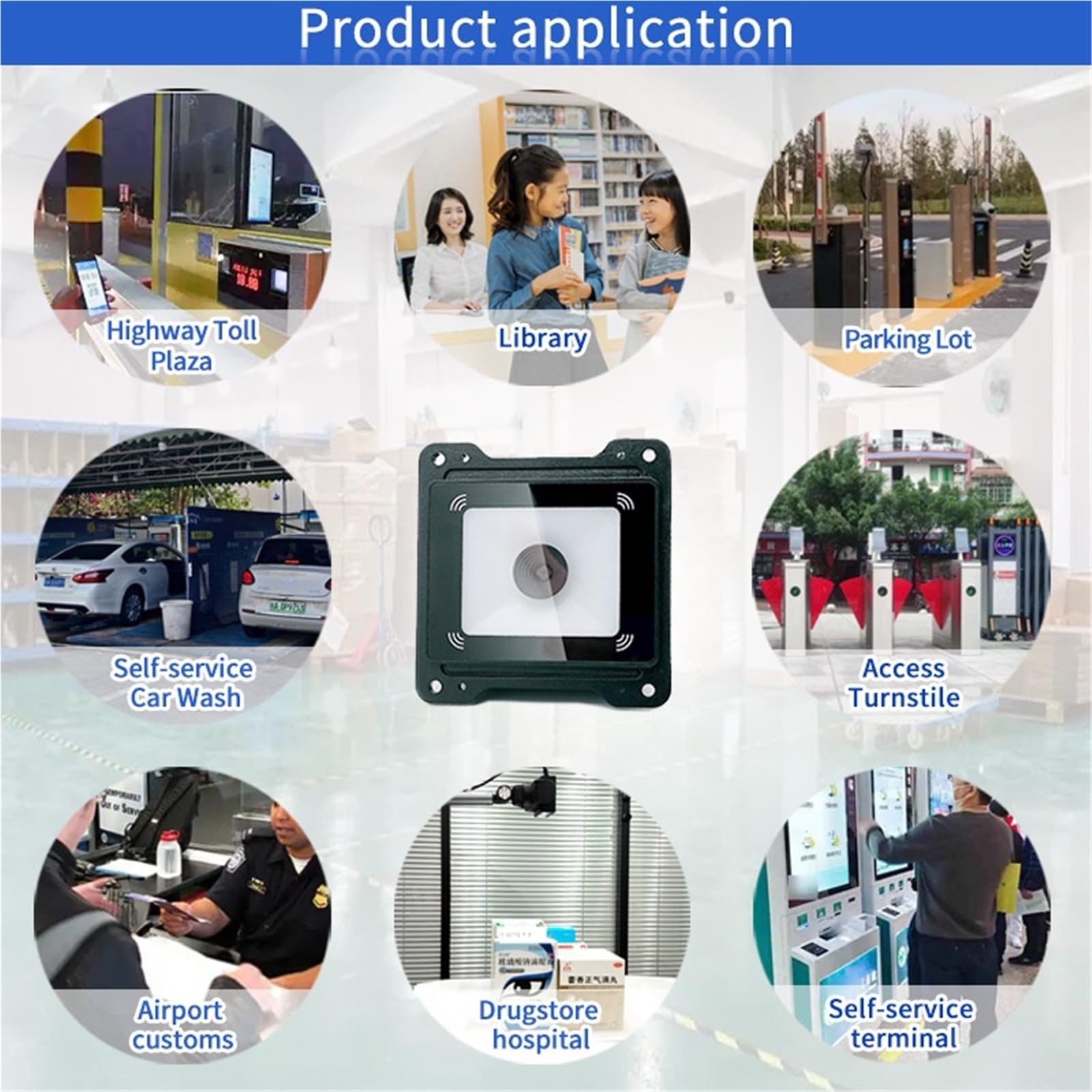 Lector de pasaportes Escáner Tarjetas identificación, escáner códigos QR con Barras Integrado NFC OCR MRZ Almacén Logístico
