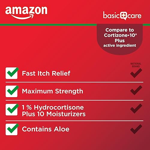 Miniatura 2 de Tienda Basic Care Crema antipicazón de hidrocortisona 1  de máxima fuerza más 10 hidratantes alivia la picazón asociada con hiedra venenosa roble