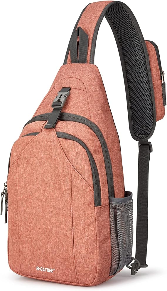 G4Free Sling Bag RFID Blocking Sling Backpack Crossbody Chest Bag Daypack for Hiking Travel