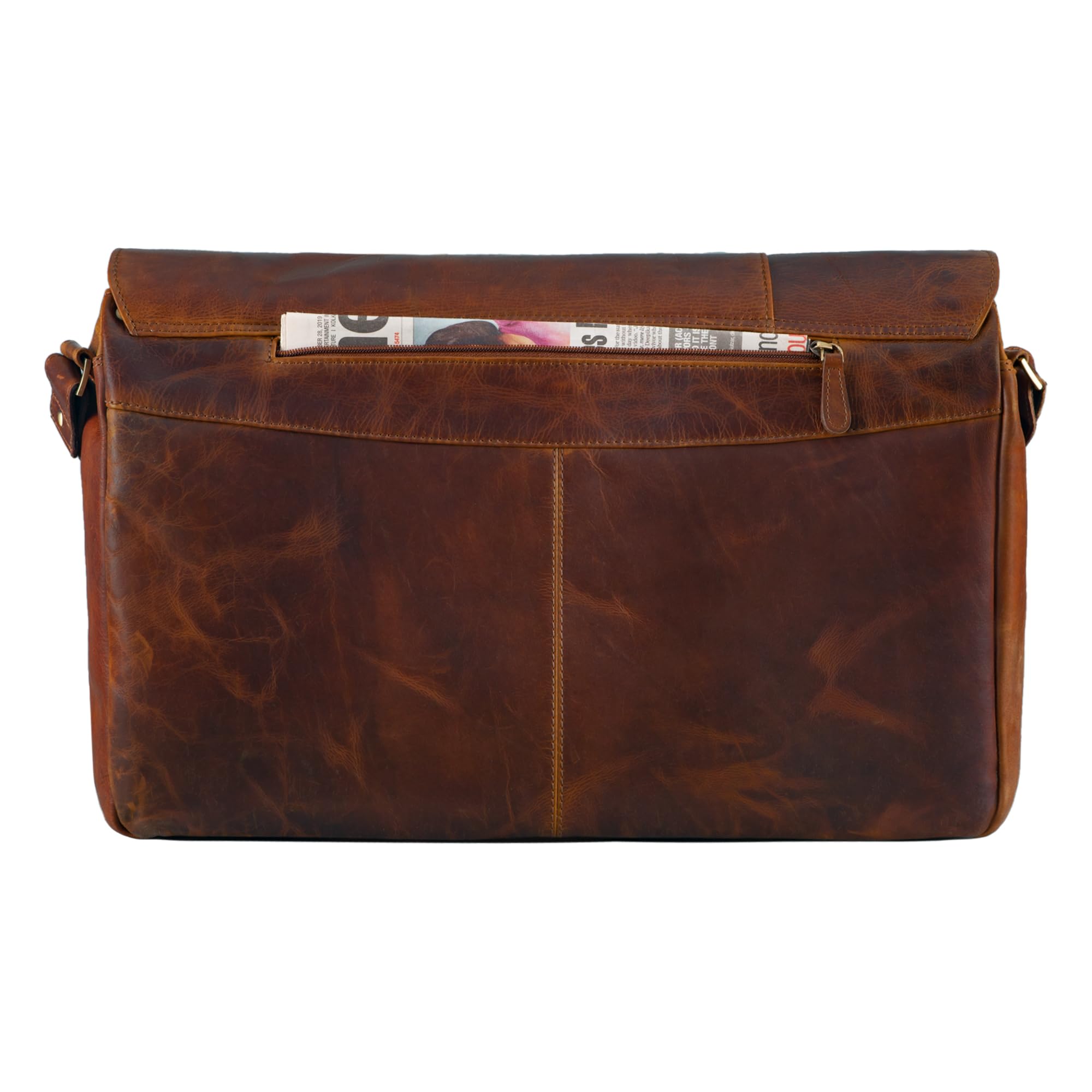 STILORD 'Maximus' XXL Ledertasche riesige Herren Umhängetasche Unitasche 17 18 19 21 Zoll Laptop Aktentasche Bürotasche Büffel Leder, Farbe:florida - braun