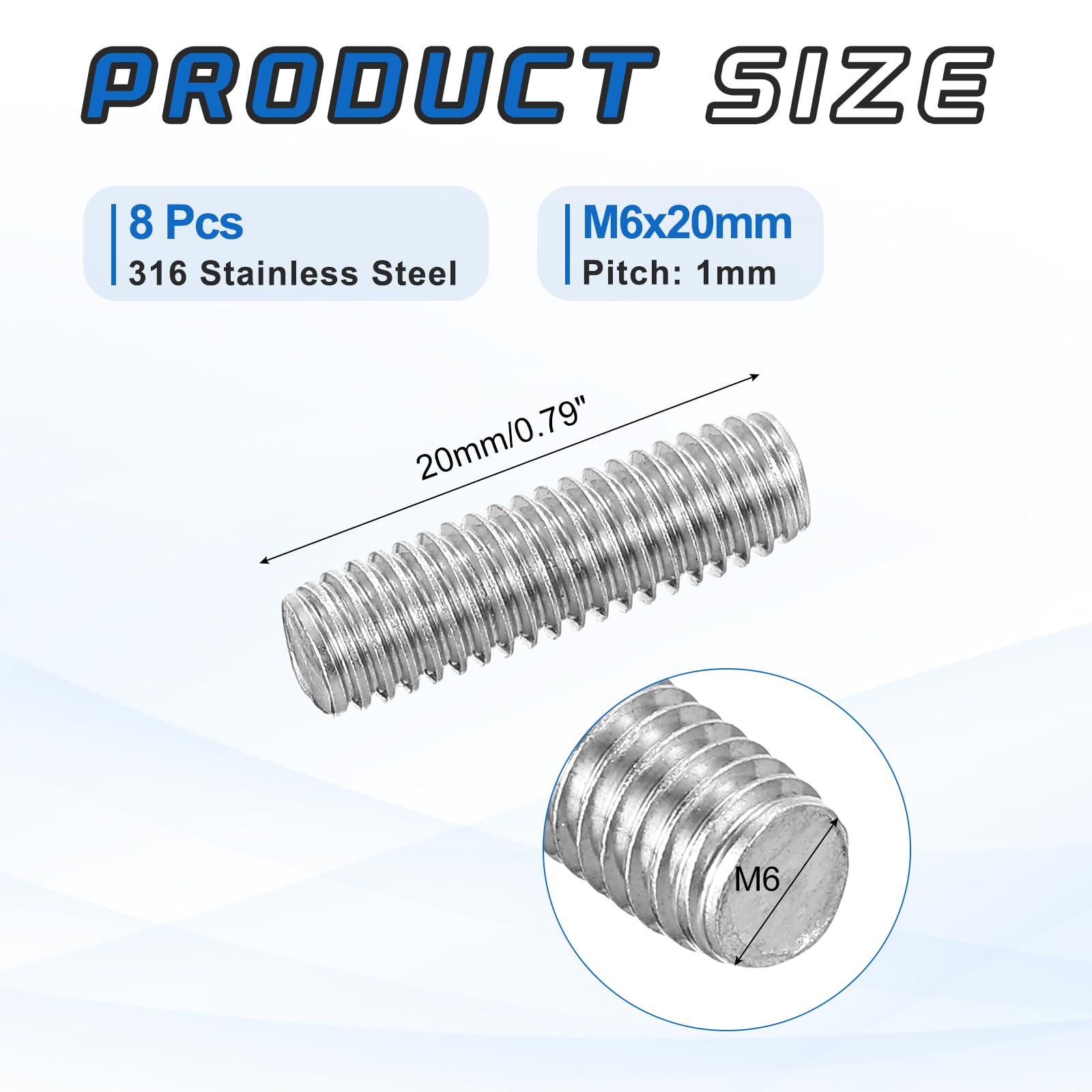 QUARKZMAN Vollgewindestange – 4x M6x90 Mm, 316 Edelstahl, Rechtsgewinde, 1 Mm Steigung, Für Möbel & Befestigungen QUARKZMAN Vollgewindestange – 4x M6x90 Mm, 316 Edelstahl, Rechtsgewinde, 1 Mm Steigung, Für Möbel & Befestigungen