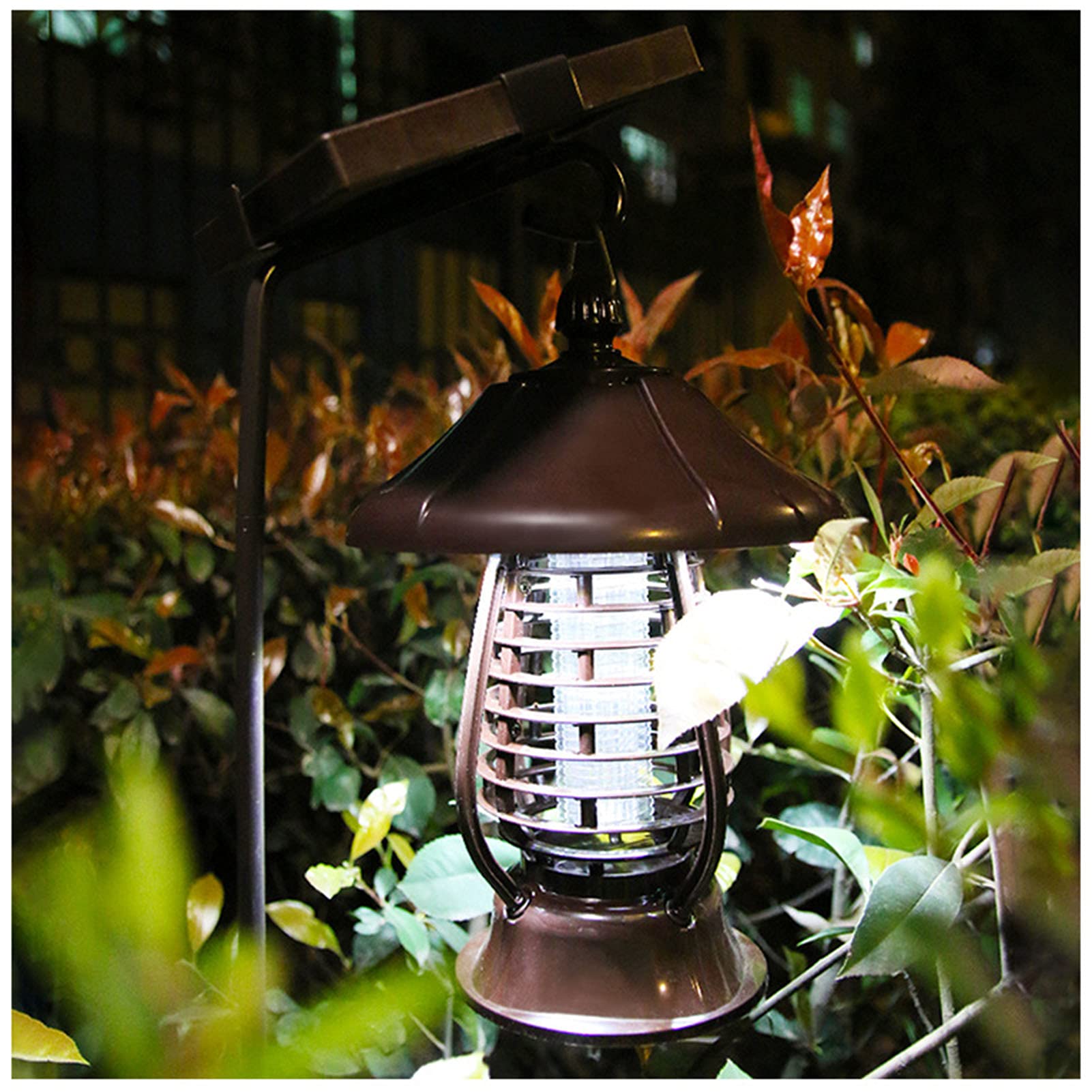 TEmkin Lampada antizanzare elettrica Portatile ad energia Solare, lampade solari antizanzare, Lampada da Giardino antizanzare da Appendere/Esterno/Giardino/Lampada antizanzare
