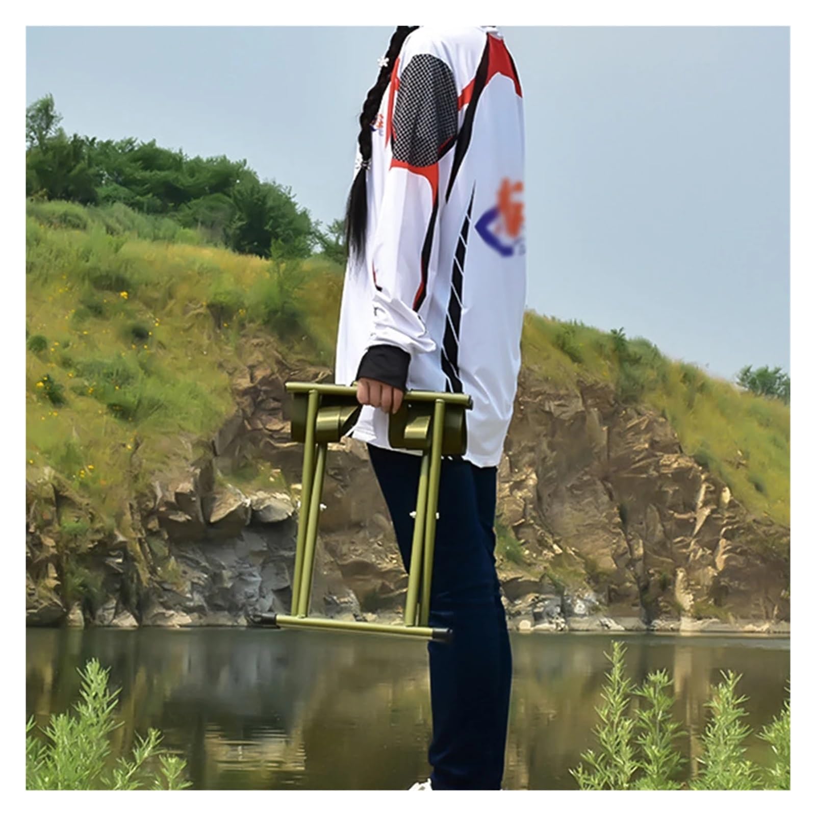 Campinghocker, Campinghocker Outdoor-Klapphocker Edelstahl Mini zusammenklappbarer