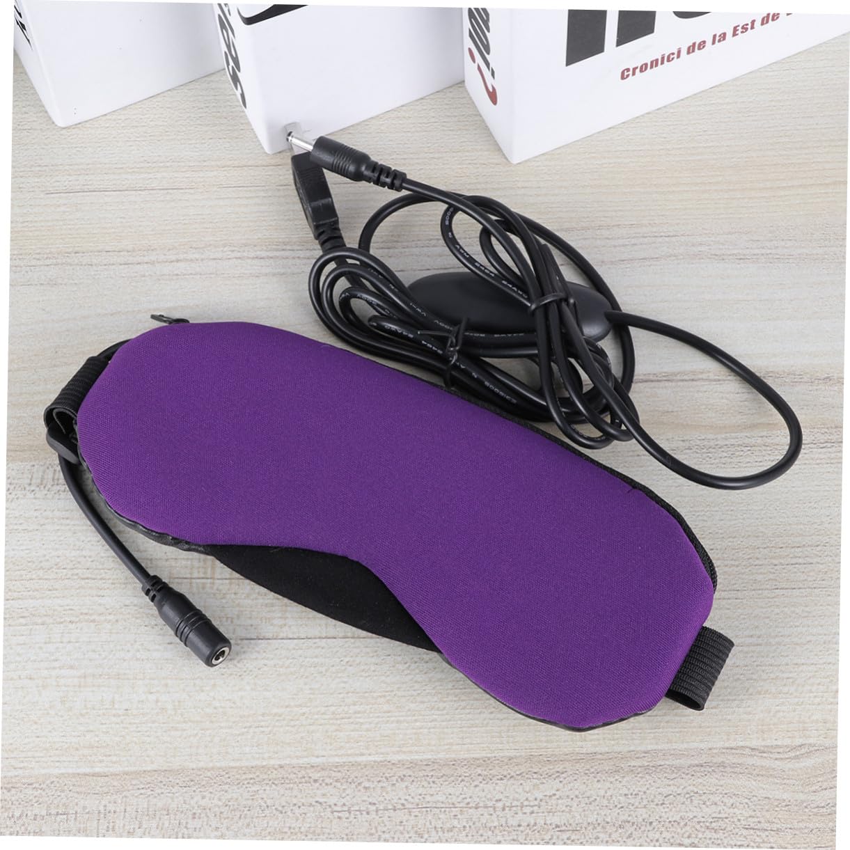Ipetboom Maschera per Occhi a Vapore USB Maschera per Dormire Funzione di Ghiaccio Caldo e Freddo Benda per Casa Ufficio Viaggio Versione Non Profumata