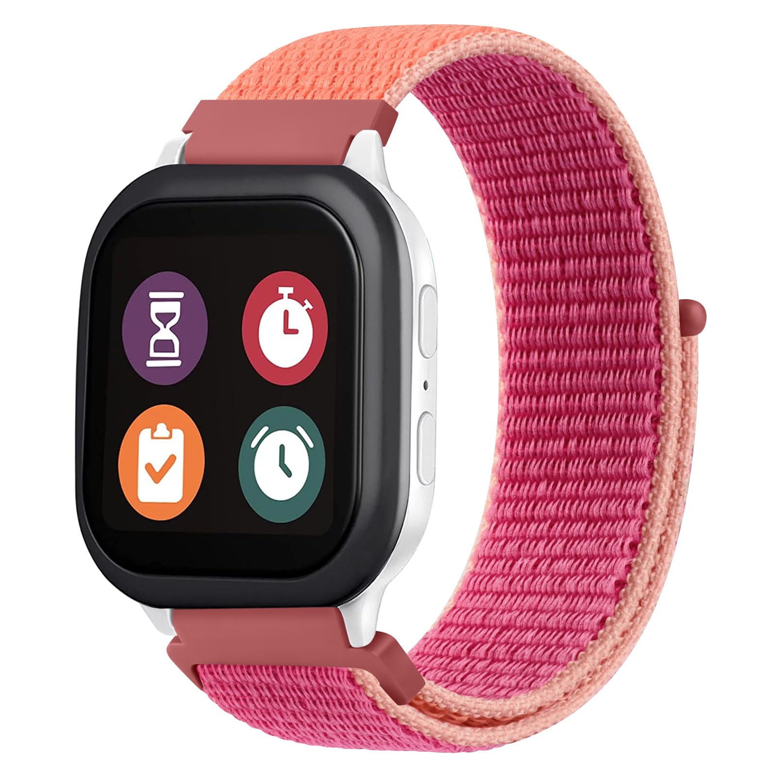 Nylon Bands for Gizmo Watch 3 Adventure 3 2 1/Gabb Watch 3e 3 2 1/SyncUP Watch/Cosmo JrTrack Watch/Garmin Bounce Watch Band, 20mm Soft Sport Breathable Hook & Loop Replacement Watch Band