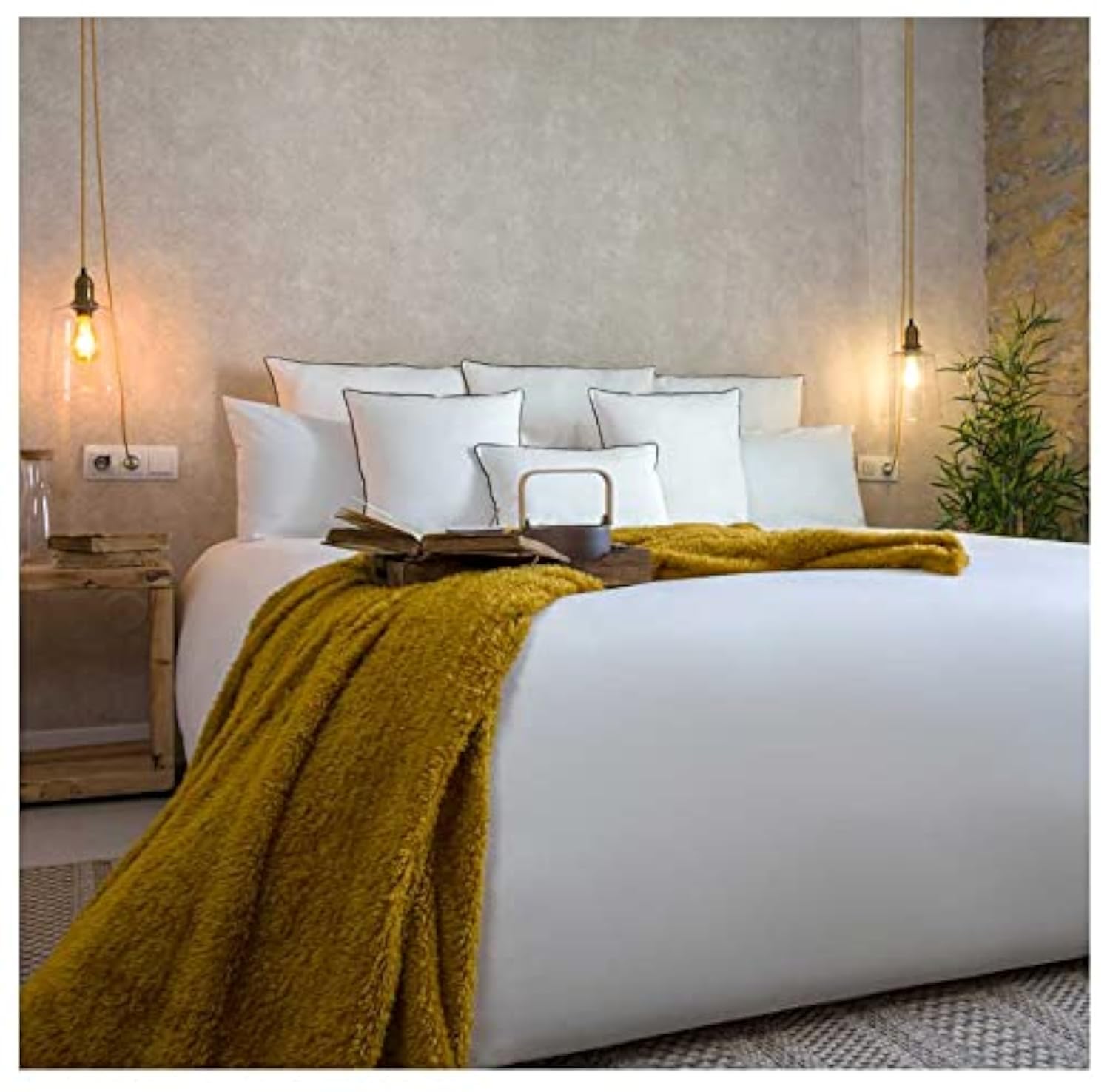 COTTON ARTean Funda nordica ALGODÓN ORGANICO Blanco Cama de 150 x 190/200. 100% ALGODÓN ORGÁNICO.