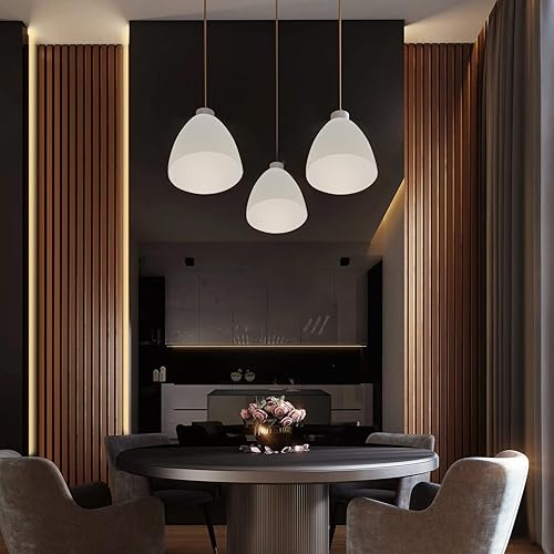 Miniatura 9 de DOITOOL Reemplazo de pantallas de vidrio esmerilado blanco, cubiertas de repuesto de pantalla de vidrio en forma de campana para lámpara de