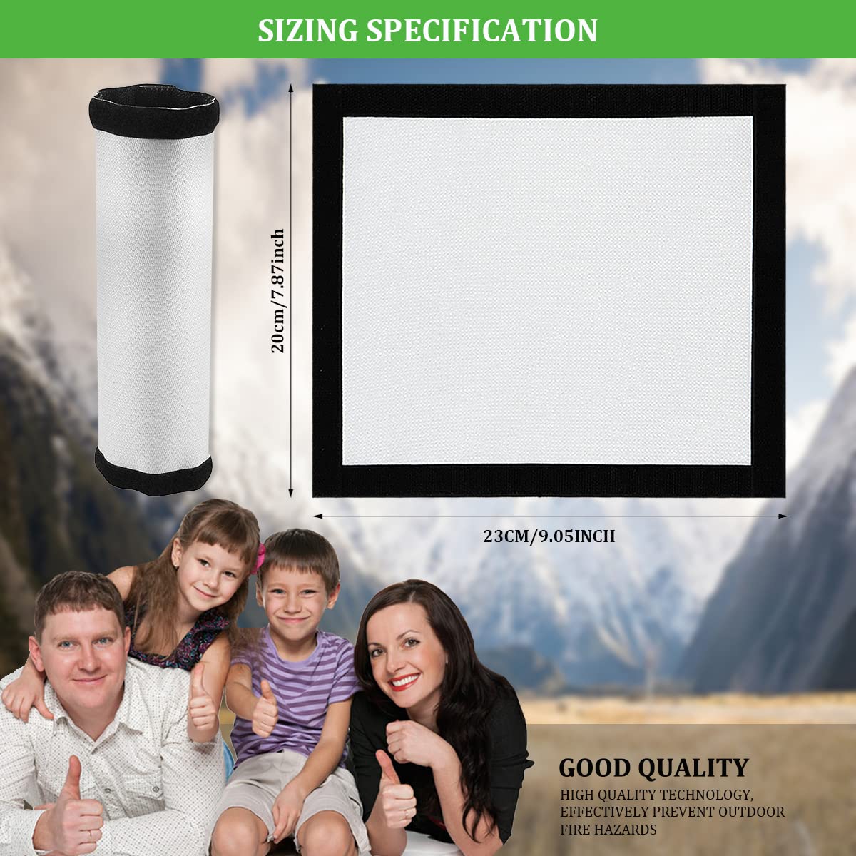 YOLUFER DIY Hot Tent Stove Jack Stove Jack Kit for Tent Fireproof Protection Accessory for Camping Tent