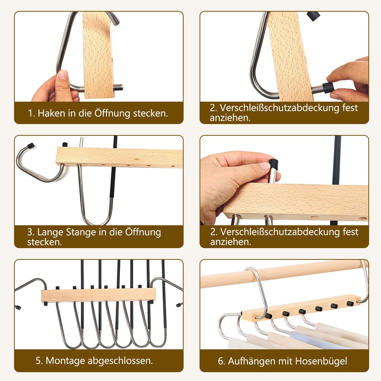 Cintre Bois Gain Place 4 Niveaux Cintre Pantalon Bois GmeDhc 2 Pièces - Gain De Place 4 Niveaux Cintre Antidérapant Rotation 360 Cintre Bois Gain Place 4 Niveaux Cintre Pantalon Bois GmeDhc 2 Pièces - Gain De Place 4 Niveaux Cintre Antidérapant Rotation 360
