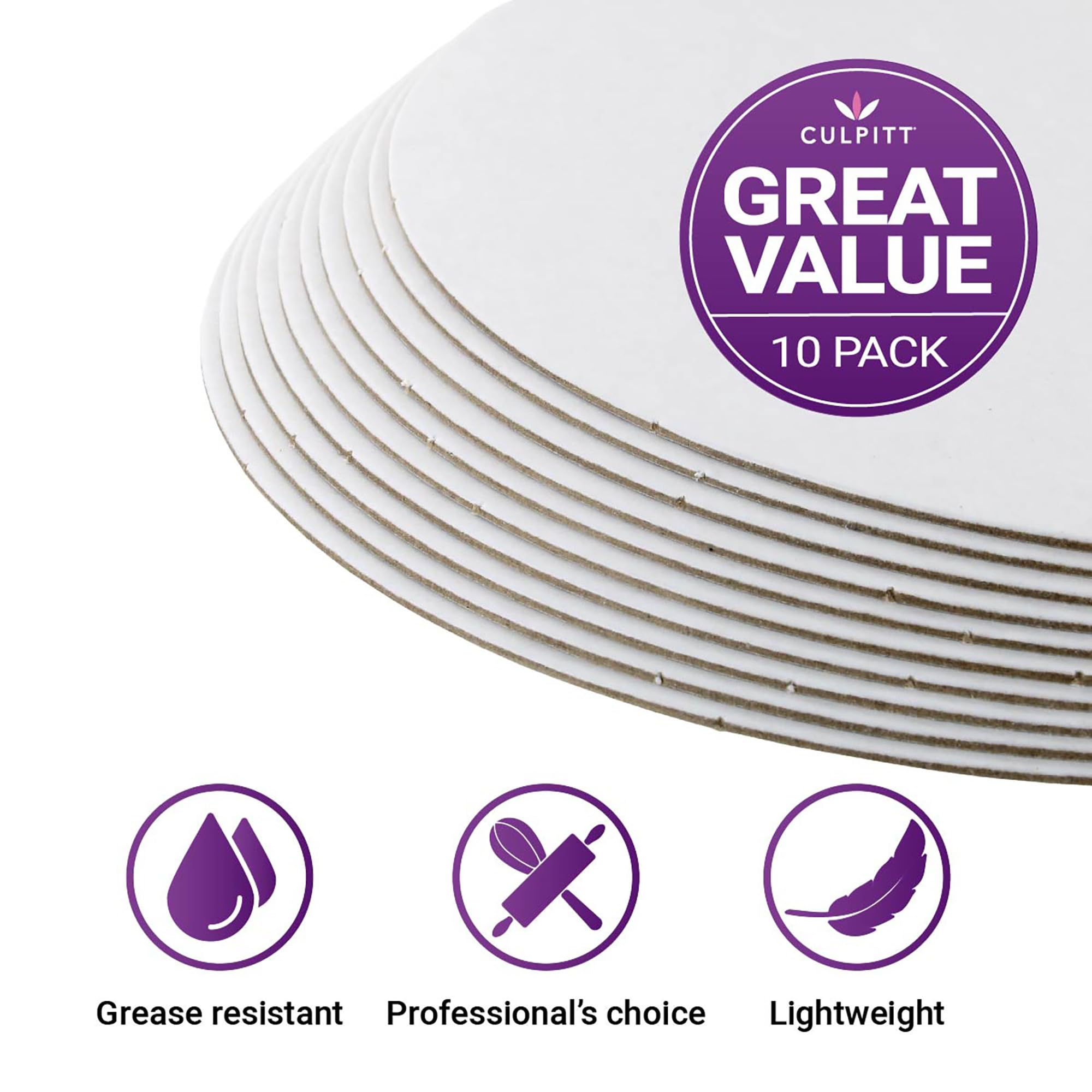 Culpitt 12" White Cake Cards - Image 2