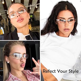 mosanana Trendy Y2K Sunglasses for Women Cool Retro Metal Style MS52584