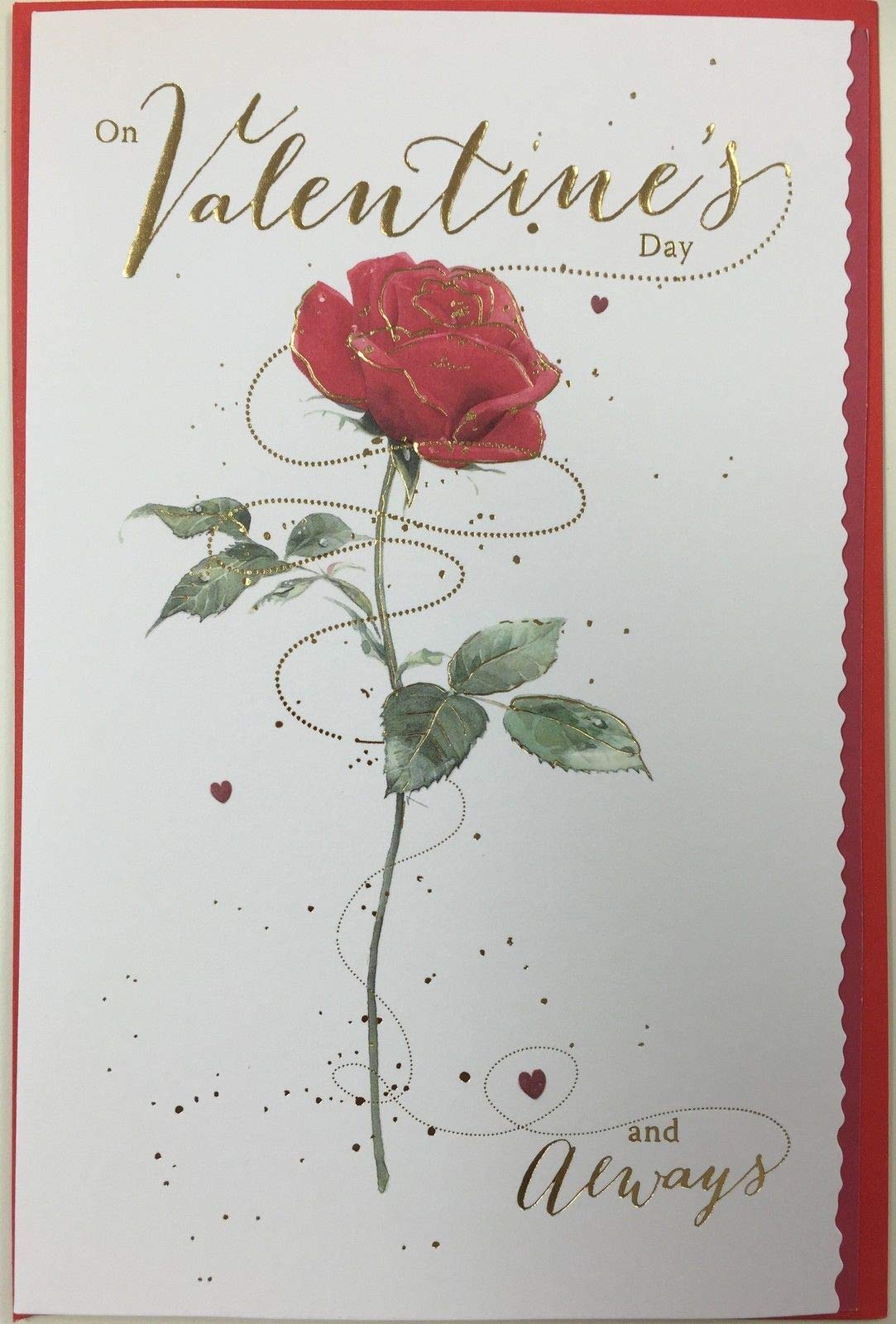 On Valentine's Day Open Greeting Card New Love Someone Partner