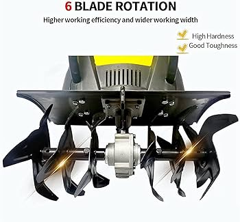 Amazon | 電動園芸耕うん機、耕運機ロータベーター、6枚刃、耕深22cm