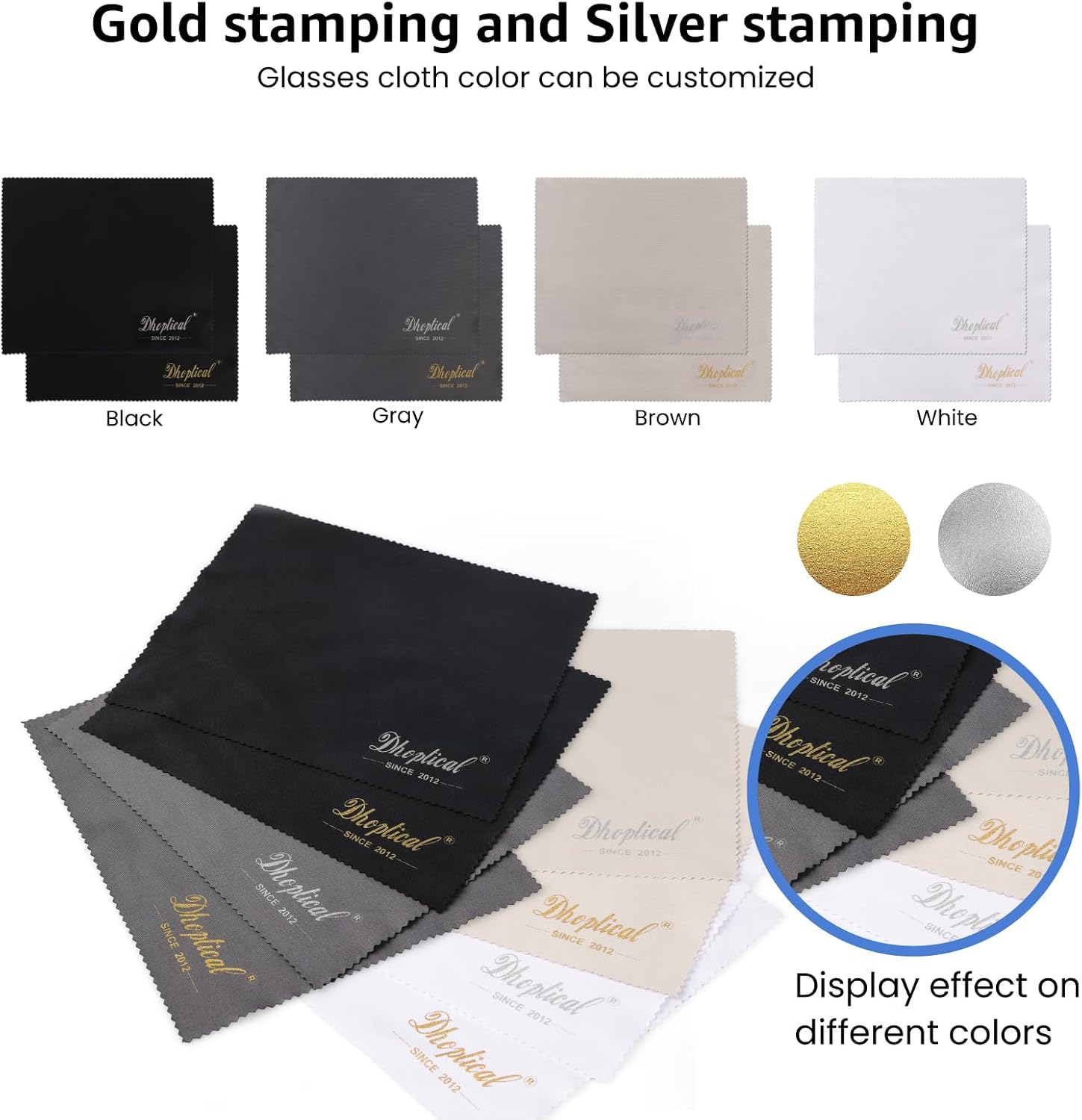 1000 Pcs Lens Cleaning Cloth Custom Logo Microfiber Cloth 230GSM Jewelry Digital/Eyelasses/Instrument Screen Cloth Customized