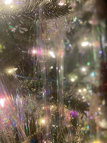 Miniatura 5 de YYCRAFT Icicles Tinsel 3000 Strand, Iridescent Blanco