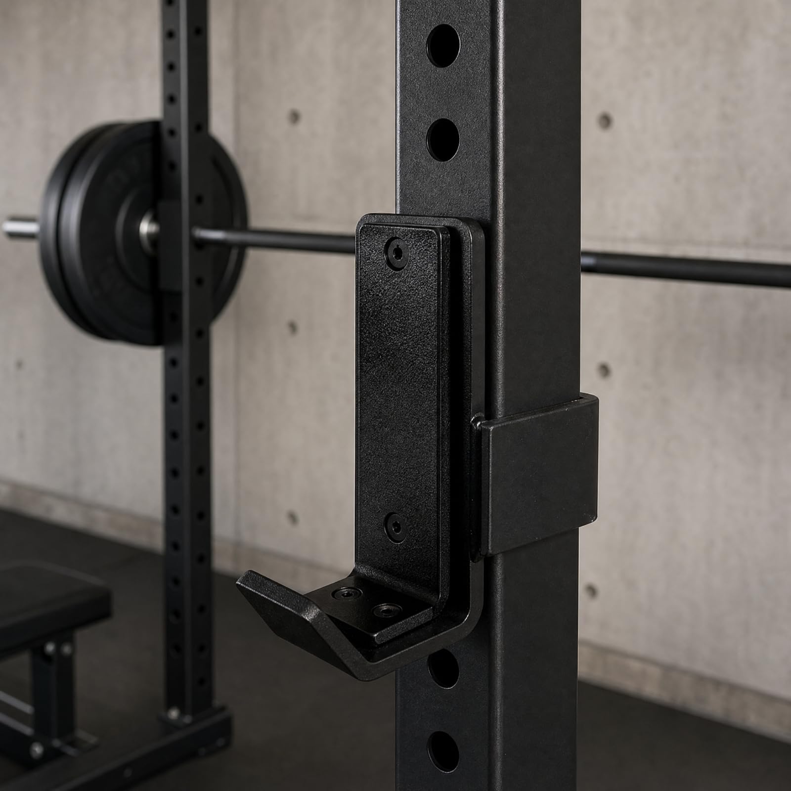 Gancho con Pasador Montaje Seguro Gancho en Estilo J Placa Montaje Resistente Soporte con Base Cur para Gimnasio Casero