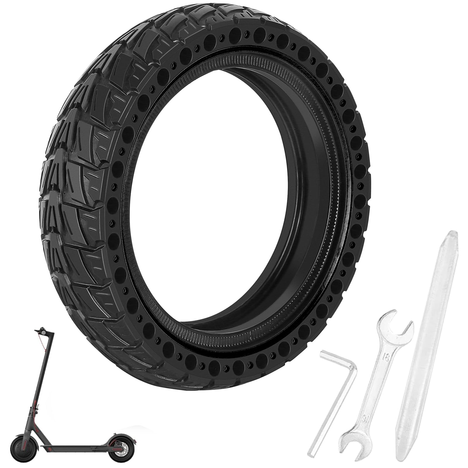 2 Pneus Pleins 8.5x2 Pour Scooter Électrique – Anti-Crevaison (Ecovelò) – NEUF