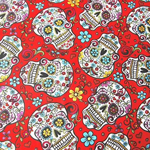 Friki tela calaveras corte por metros. 1 unidad es 0.50 m. x...