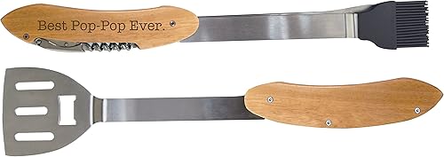 Miniatura 3 de ThisWear Regalo único para el abuelo, la mejor parrilla de barbacoa Pop-Pop Ever, multiherramienta, espátula, accesorios para asar