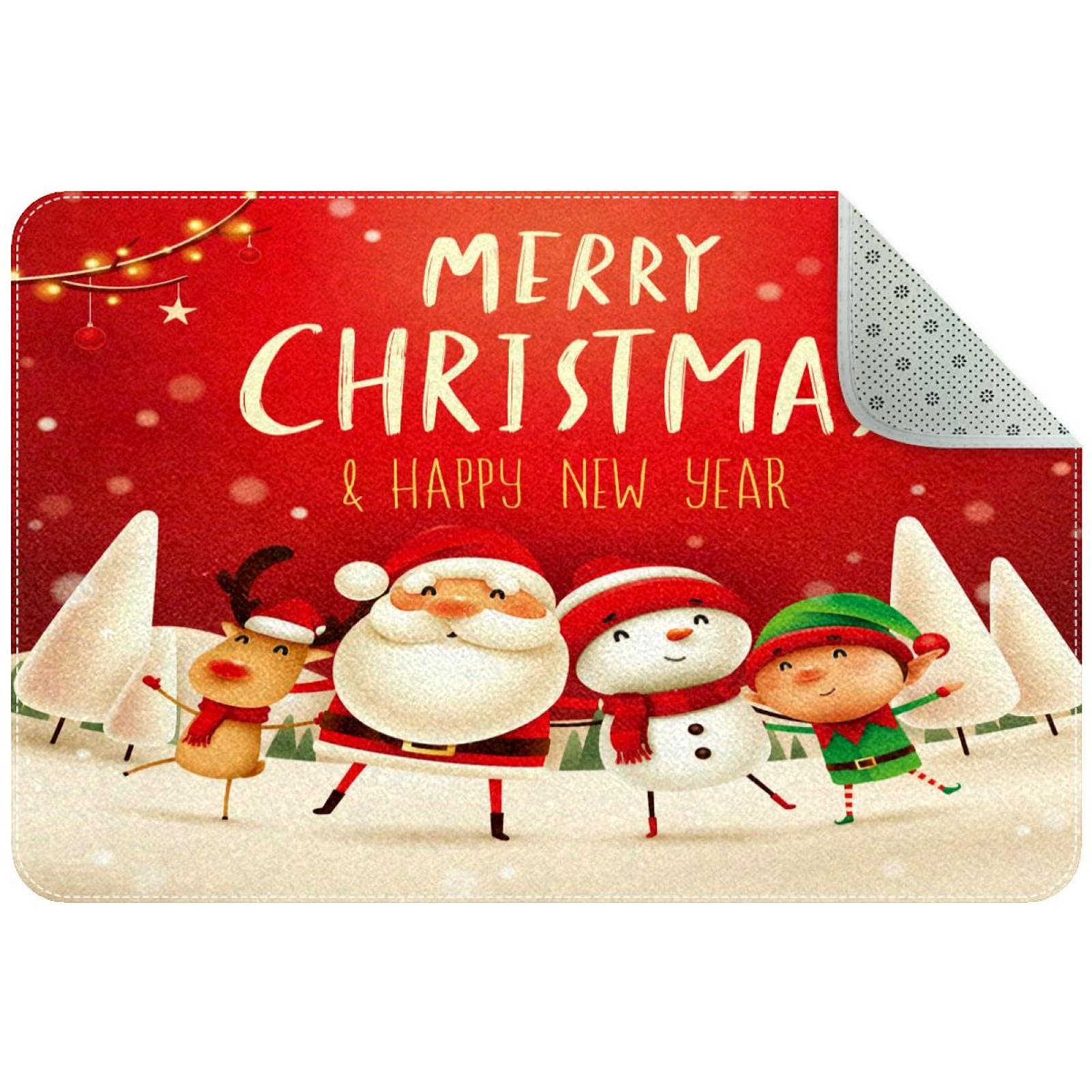 Paillasson Merry Christmas Night doux pour un accueil magique