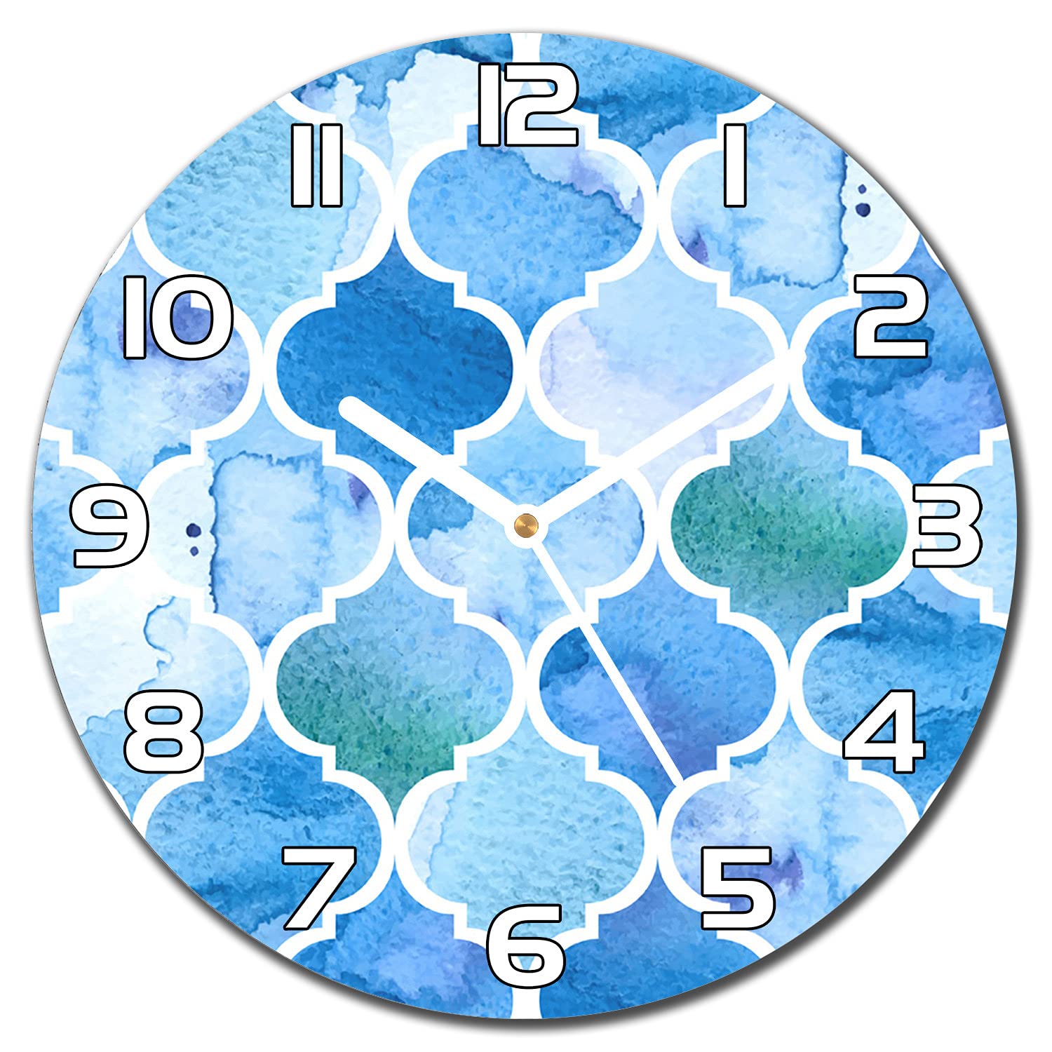 Horloge en verre cuisine et salon au design marocain moderne 30cm