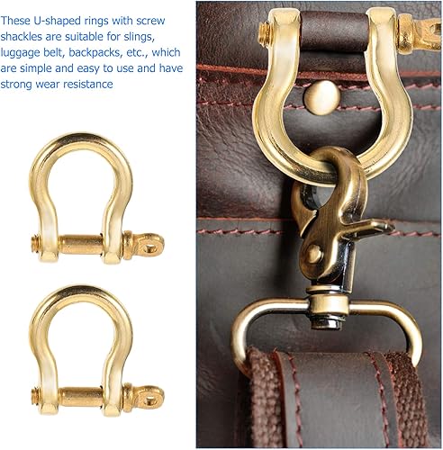 Miniatura 7 de EXCEART Anillos D Tornillo Anillos D Collar para mascotas Anillo D Tornillo en Grillete Semicírculo Anillo D Llavero Anillo D Anillo D - Anillo para