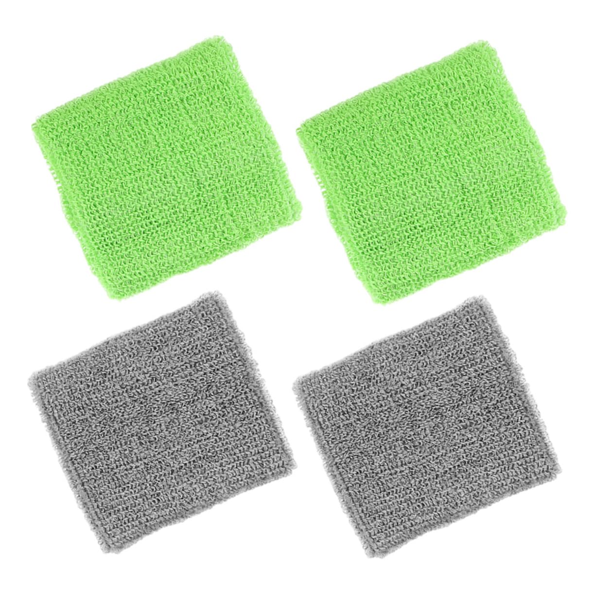 NAMOARLY 4Pcs Elastic Wristbands for Athletic Sports Sweat Absorbent Wrist Protectors Support for Workout Running Basketball and Fitness Activities Bright