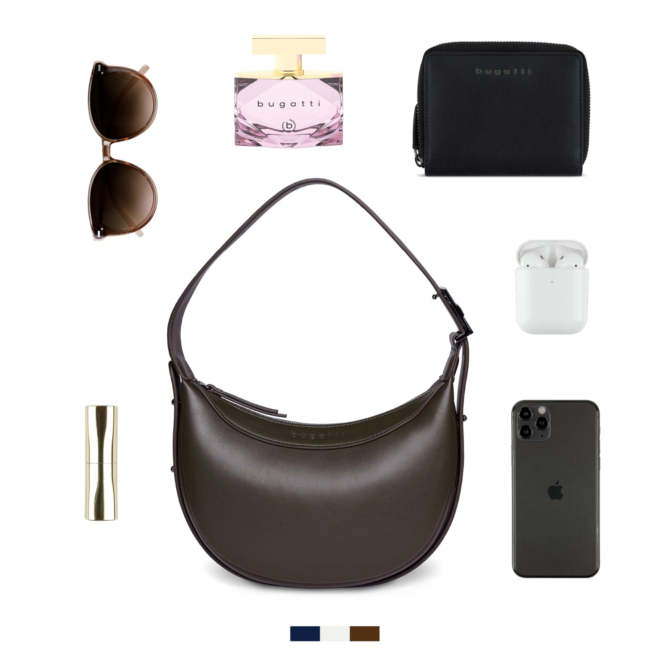 bugatti Schultertasche Umhängetasche Amelie Shoulder Bag Brown dunkelbraun