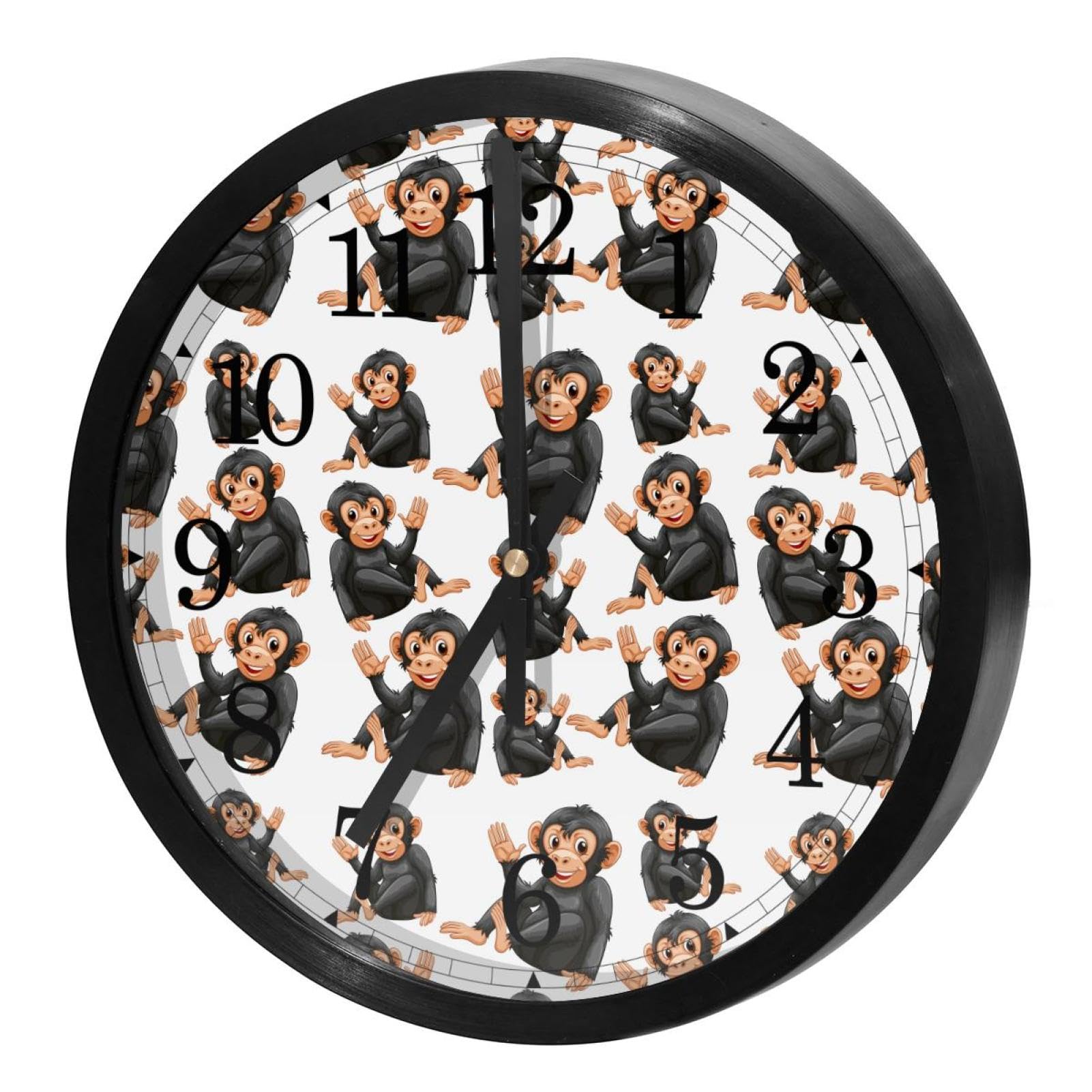 Horloge murale silencieuse à quartz ronde pour cuisine et bureau
