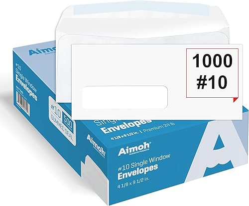 Miniatura 4 de 100 sobres para ventana izquierda 10 cierre engomado tamaño 4-18x9-12 pulgadas 24 libras 100 unidades 35421