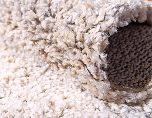 Miniatura 6 de Unique Loom Hygge Shag Collection - Alfombra rectangular de 2 pies 2 pulgadas x 3 pies 1 pulgadas, color gris y beige