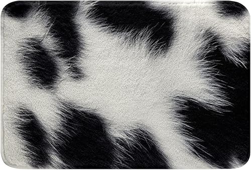 Miniatura 2 de Alfombra de baño con estampado de vaca, antideslizante, absorbente, alfombra de baño con temática de animales, accesorios de baño con temática de
