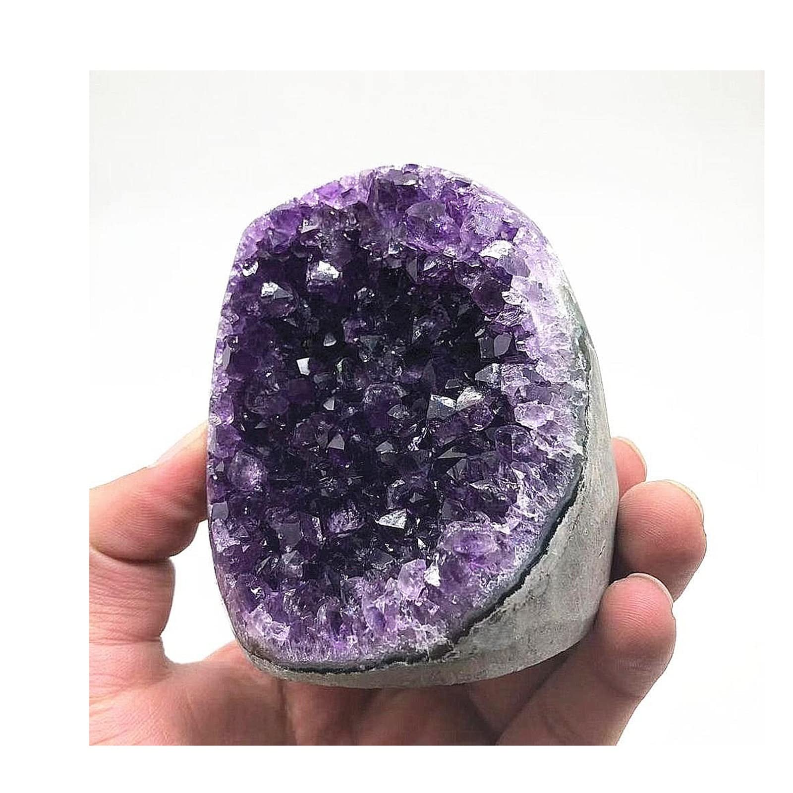 LQYXGS Crystal Stone Home Decor Natural Crystal Quartz Uruguay Amethyst Crystal Geode(300g)