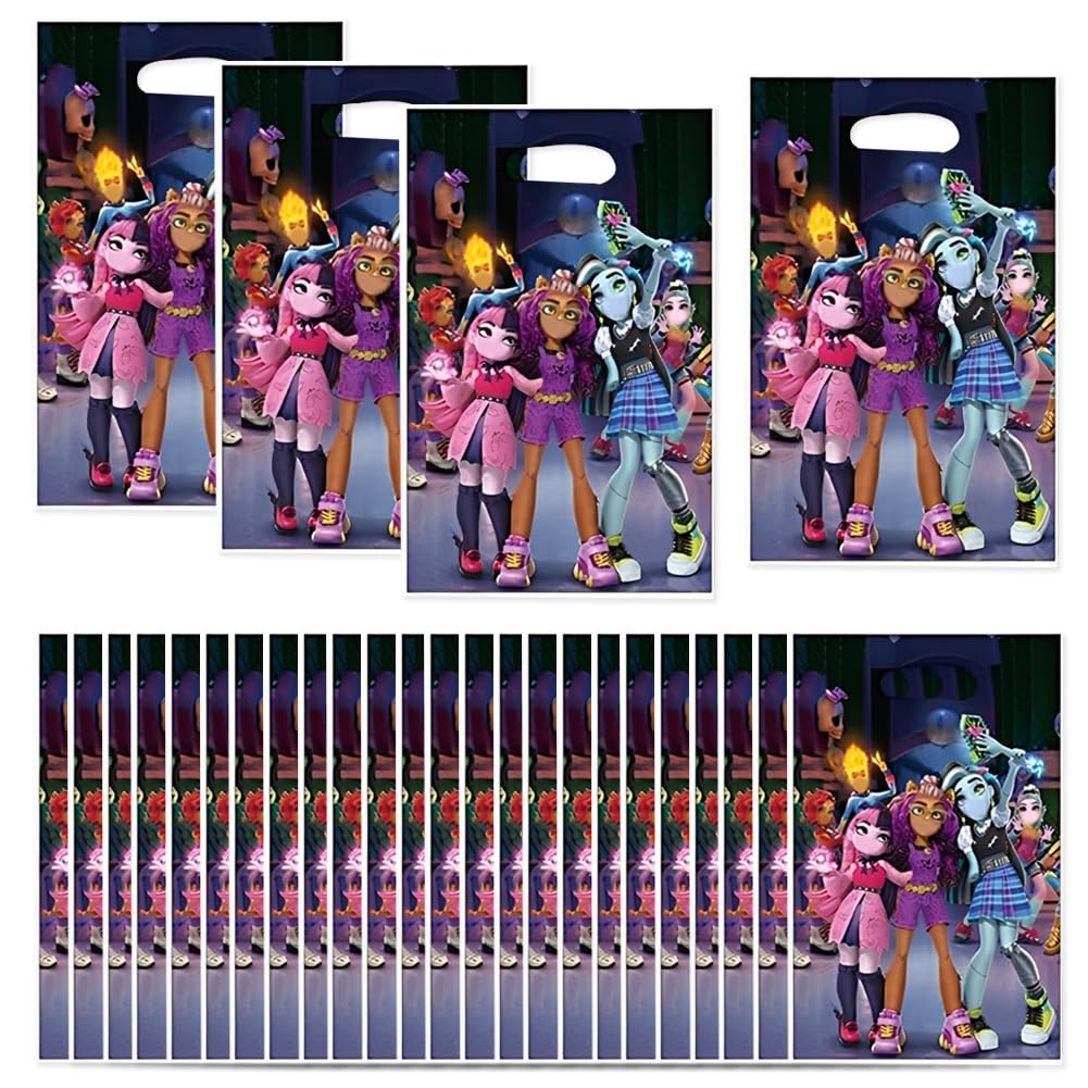 80pcs Goodie Bags for Birthday Party, Monster Gift Bags,Birthday Gift Accessories Treat Bags, Children's Party Bags (16 x 25 cm)