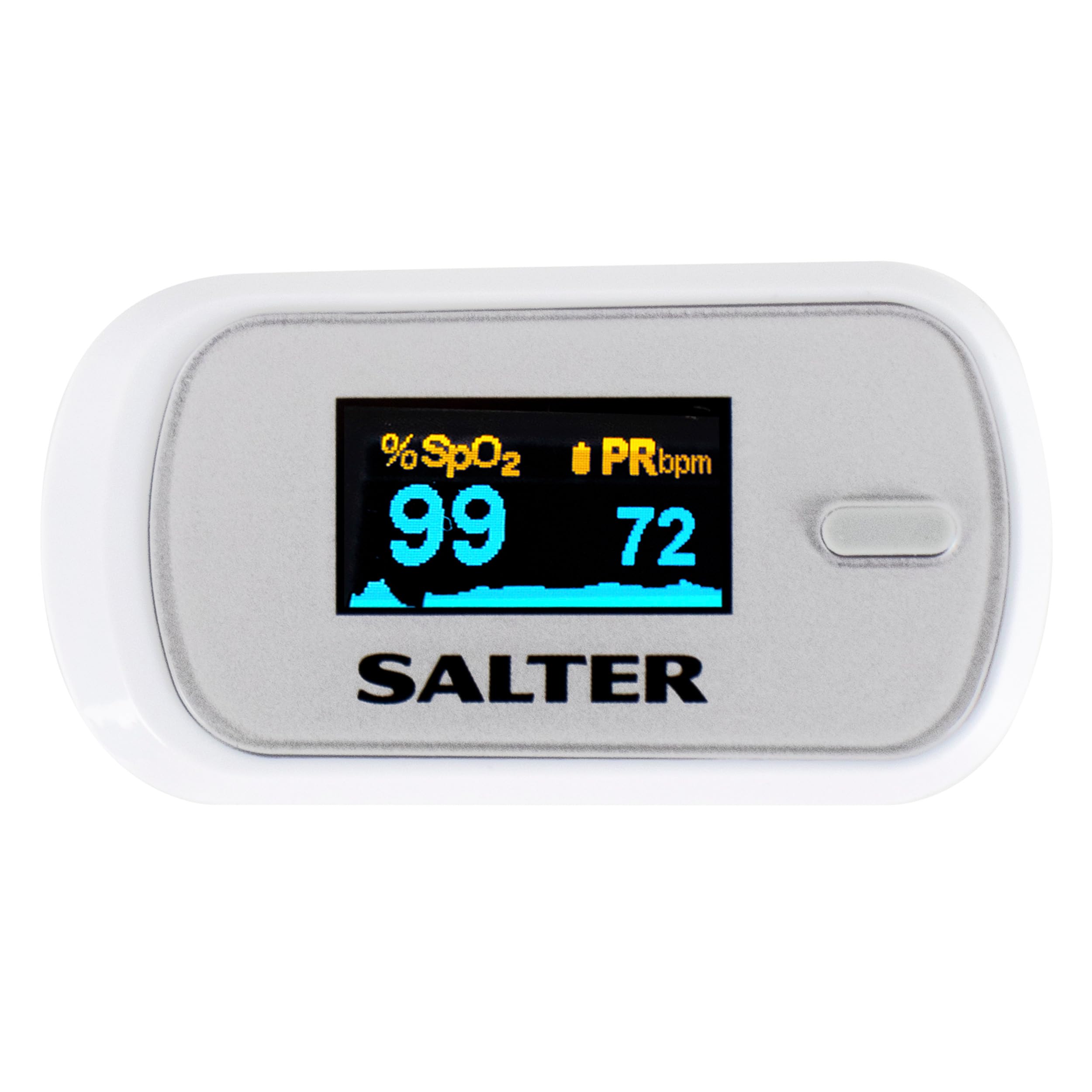 Salter PX-100-EU Pulsioxímetro Para El Dedo De La Colección OxiWatch, Con Lectura Rápida, Producto De Salud, Portátil Y Fácil De Usar, Incluye Un Apagado Automático, Consume Poca Energía