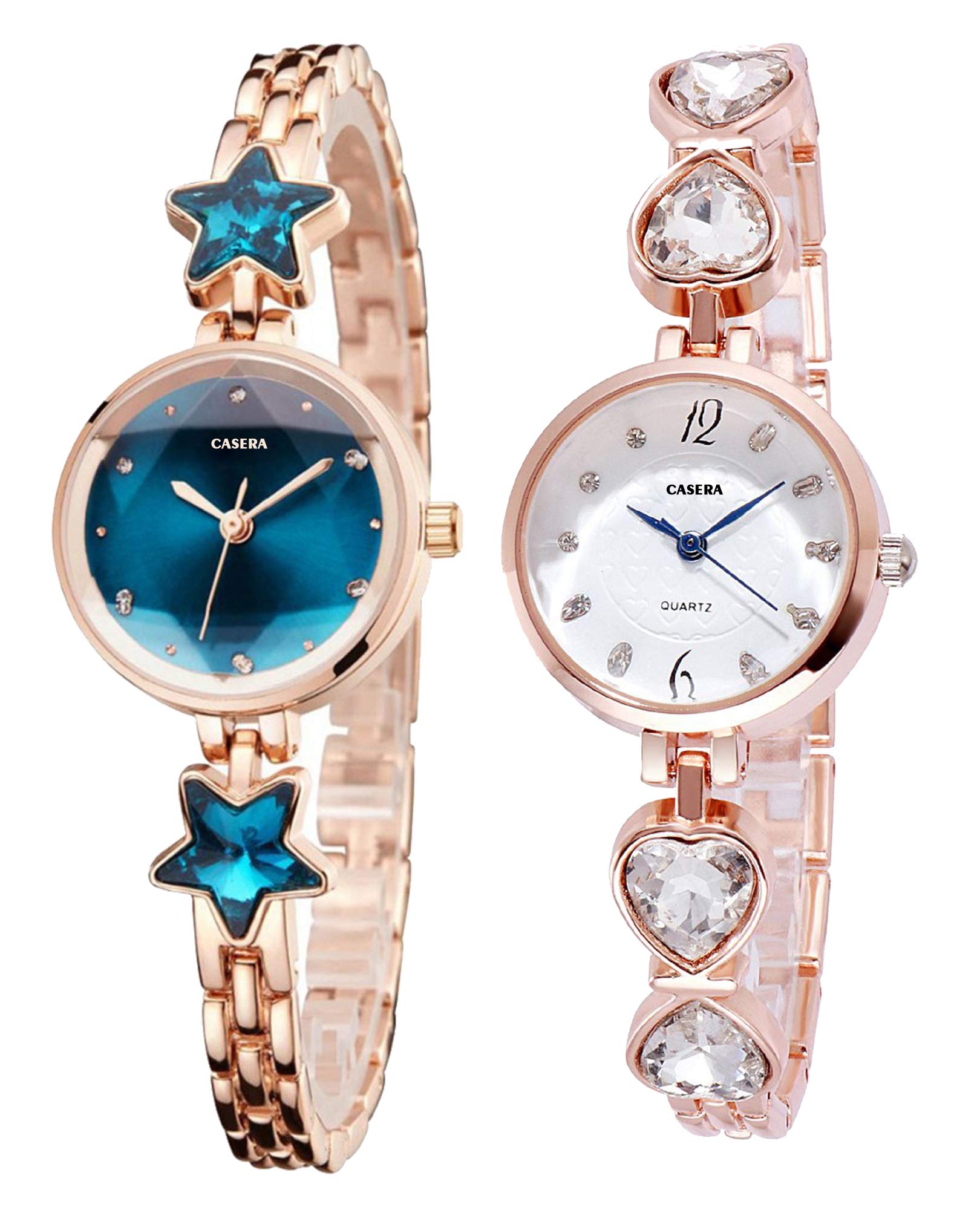 casera Analog Rose Gold and Copper Star Diamond Wrist Watch - for Girls and Women (B08PT4RFG1) Amazon Price History, Amazon Price Tracker