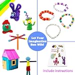 Fournitures d'artisanat pour enfants 3000Pcs DIY Craft Kits Art Supplies Kids Crafts with Pipe Cleaners pliing Storage Box Preschool Homeschool Crafting Set Jouets Cadeau pour enfants Garçons et filles Âge 4 5 6 7 8