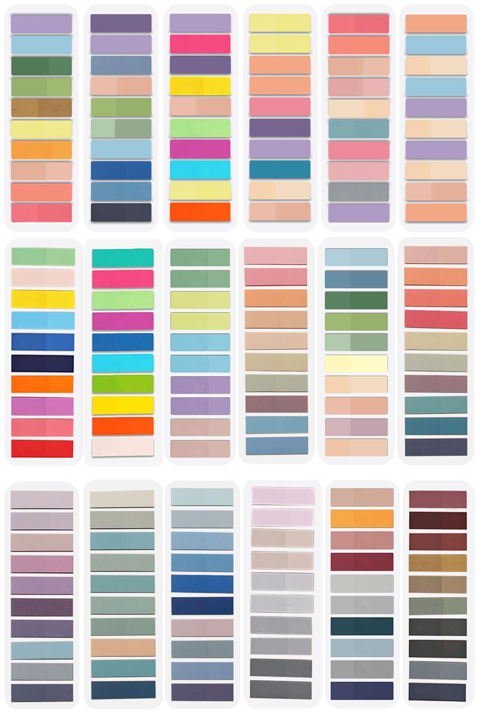 ELII 3600pcs Book Tabs,Writable Translucent Tabs for Annotating Books,Transparent Sticky Notes Page Markers for Notebooks, Writable and Repositionable Book Flags Strip Index Tabs