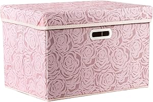 PRANDOM Large Pink Fabric Collapsible Storage Bin