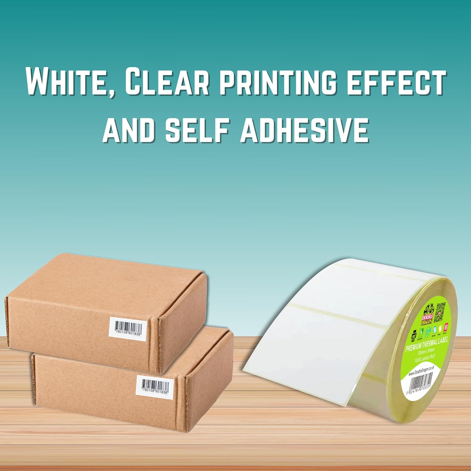 1,000 Pharmacy Prescription Dispensing Labels, 70 x 35mm, Premium Coated Direct Thermal Labels, for Zebra, MUNBYN, Rollo, TSC, Toshiba, Citizen Printer, GK420D, ZD220, [1 Roll]