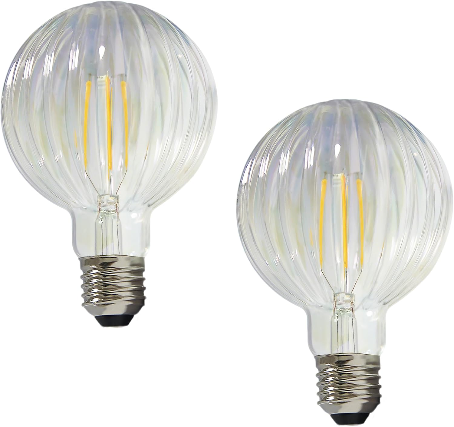 Vintage LED Edison Bulb G30 G95 6W Dimmable LED Filament Light Pumpkin Shape Clear Warm White Bulb E26 550-600LM Equivalent to 60W Suitable for Bedroom, Dining Room, Bar, Cafe.