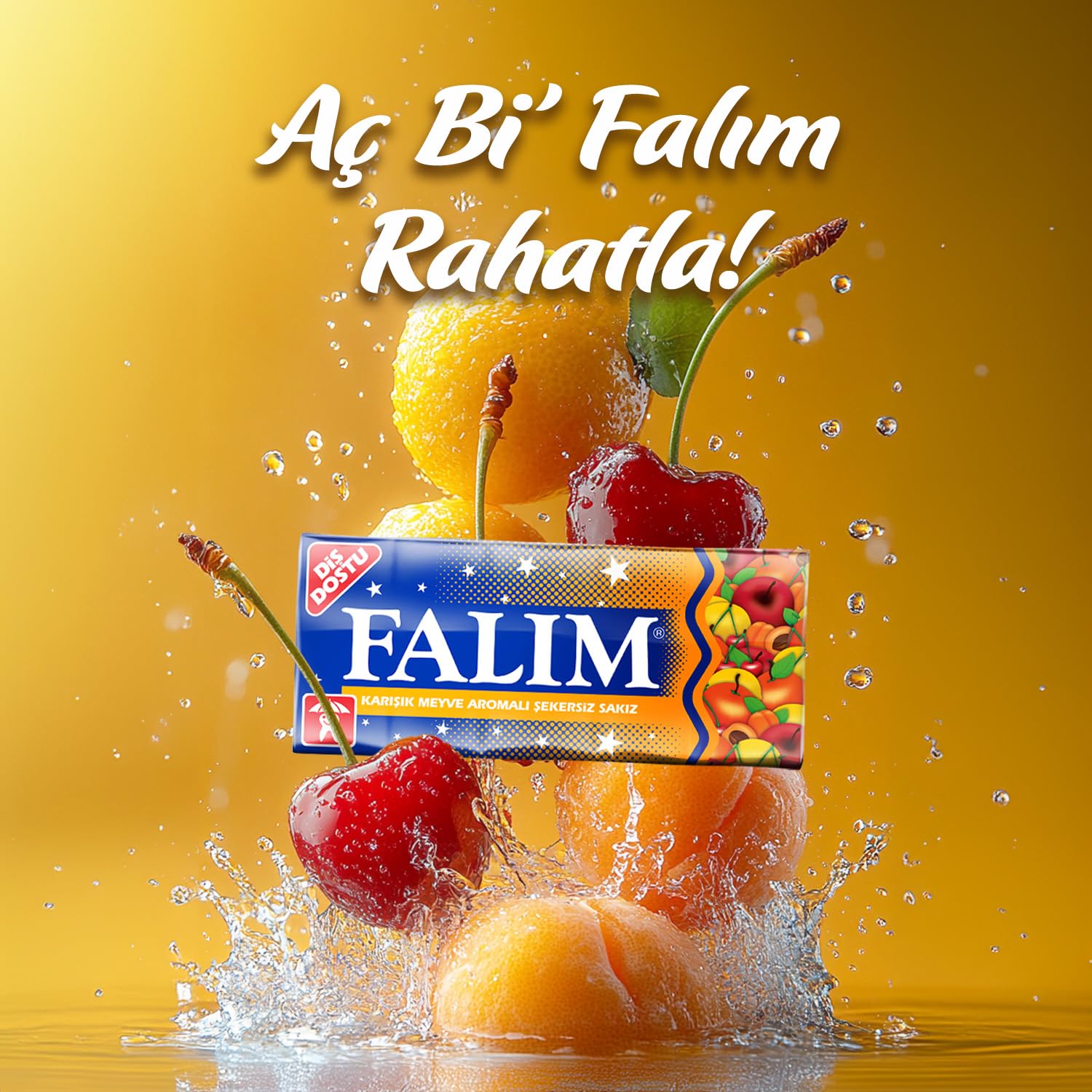 Falim Goma de mascar Tutti Frutti sin azúcar 20 x 5 piezas 140g