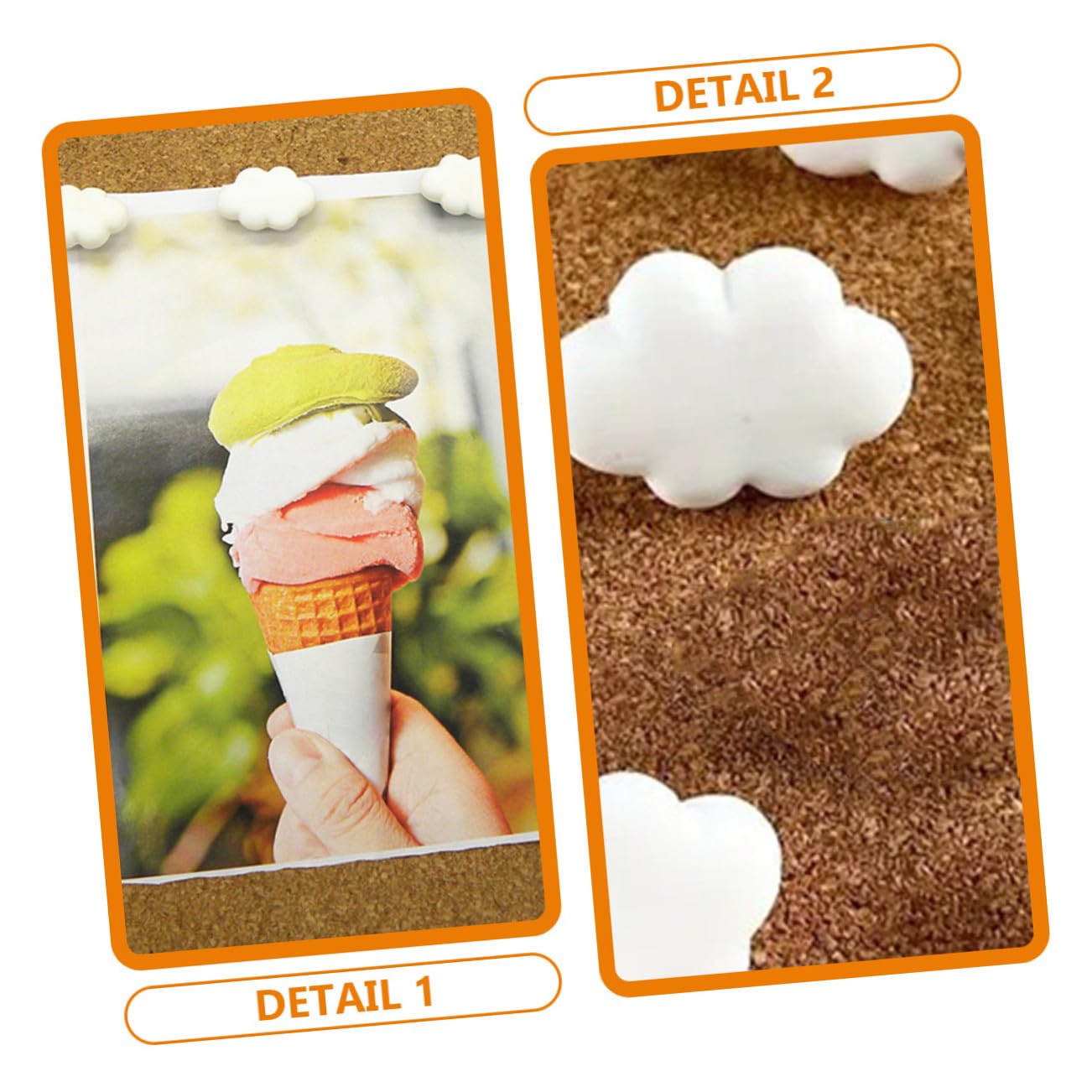 Uonlytech 5 Sätze Creme Weiße Wolkenpushpin Pastell Daumennägel Für Pinnwand Dekorationen Dekorative Stecknadel Schwarzes Brett Drücken Kork Süße Pinnwand Wände Stifte Tack Harz 30 Stück * 5