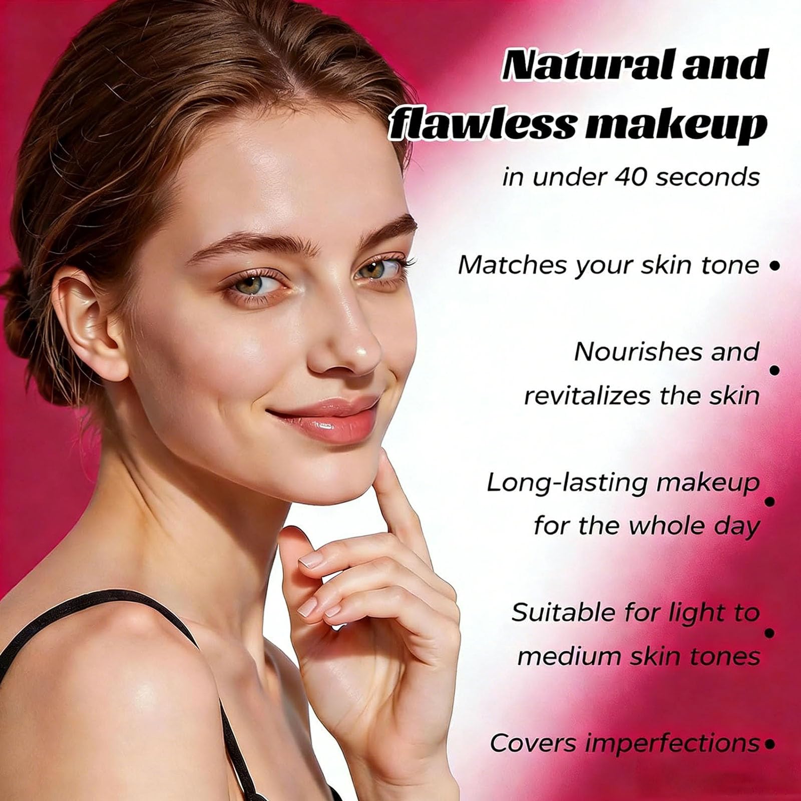 Korean style Color Changing Foundation, Full Coverage Long-Lasting Flawless Makeup for All Skin Types (1PCS) - 5