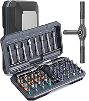 FUDUOA 42-in-1 Magnetic Ratchet Screwdriver Set with Detachable Handle - S2 Steel Bits, Portable DIY Repair Kit for Furniture, PC, Bike